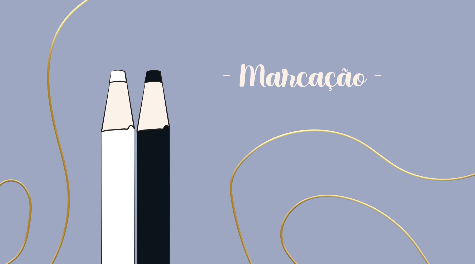 Pencils, pens, dermatographic lines and brushes