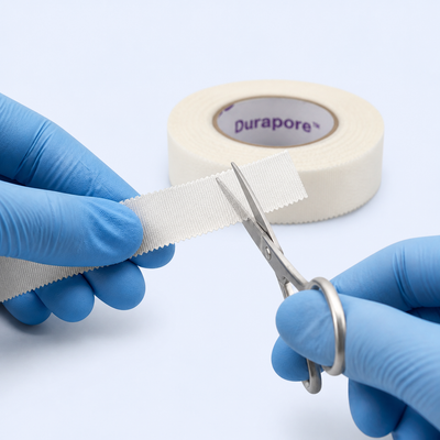Demonstração de corte da fita 3M Durapore 1,2 cm