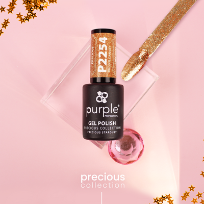 Verniz Gel Purple - Precious Stardust P2254