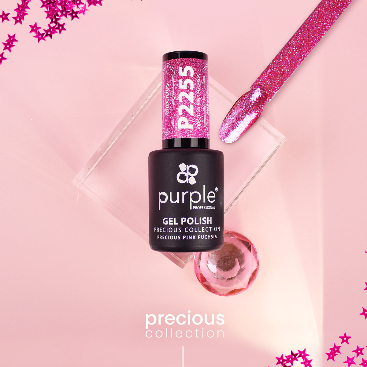 Verniz Gel Purple - Precious Pink Fuchsia P2255