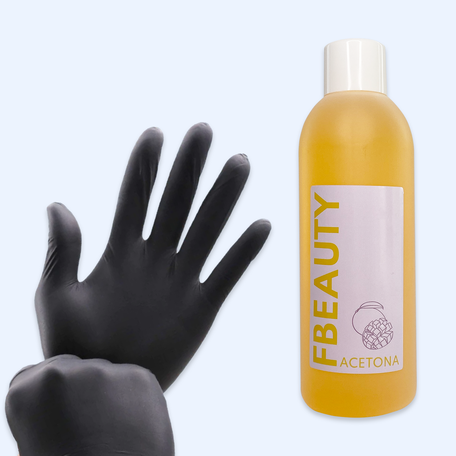 Kit Acetona FB - Manga + Luvas de Nitrilo