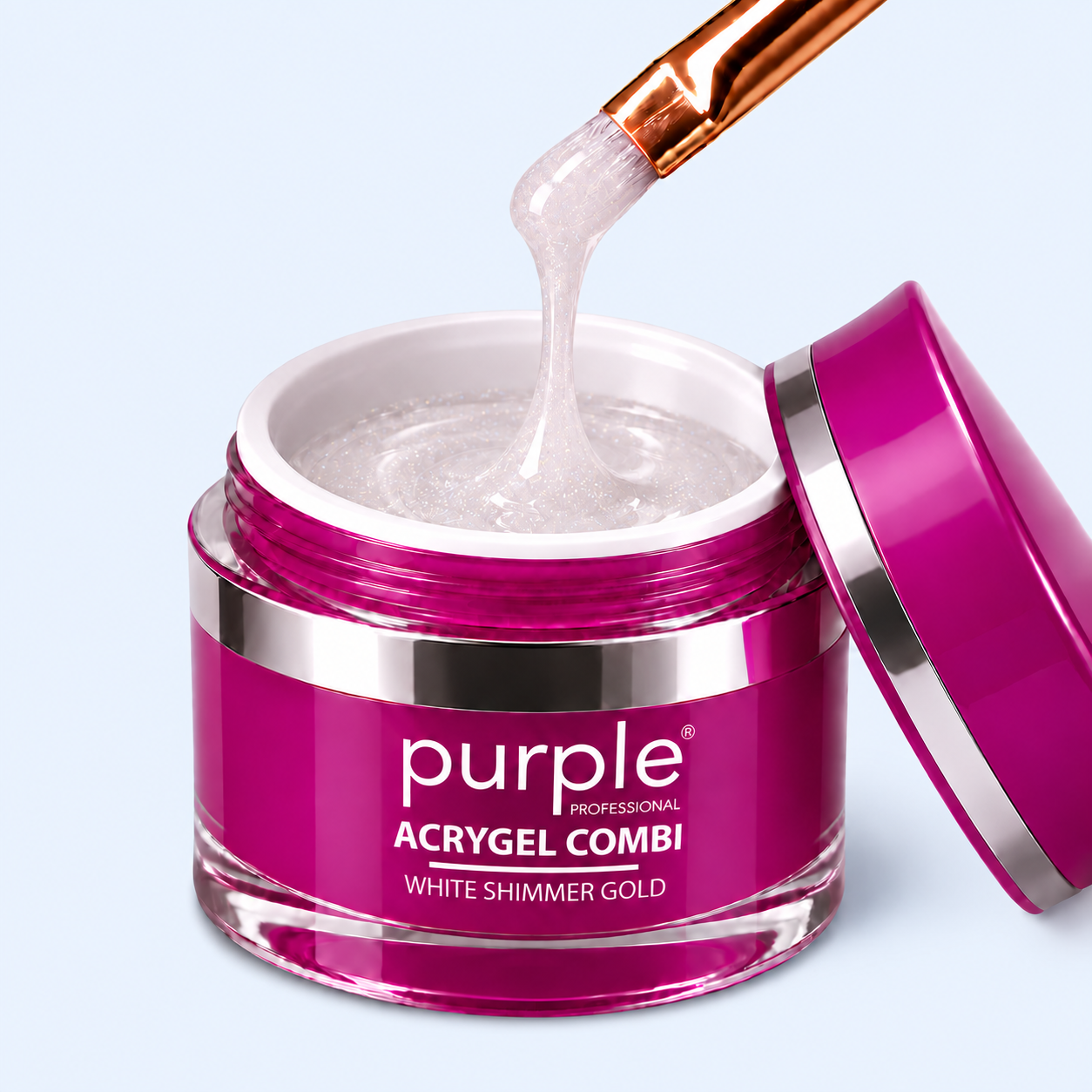 Acrygel Combi White Shimmer Gold - Purple