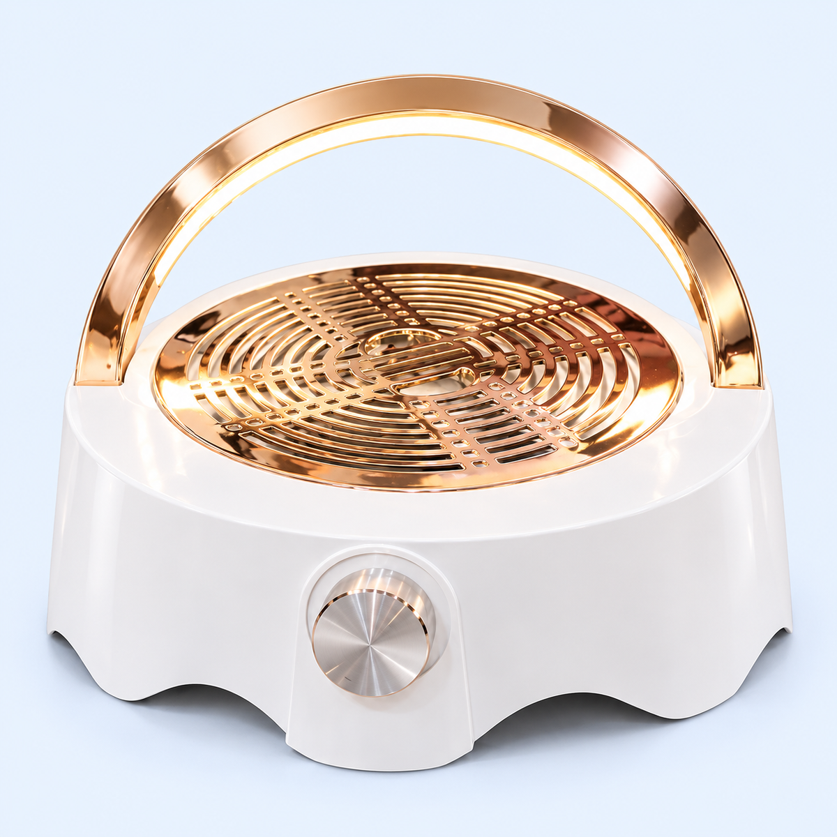 Aspirador com Luz LED Branco e Rosa Dourado