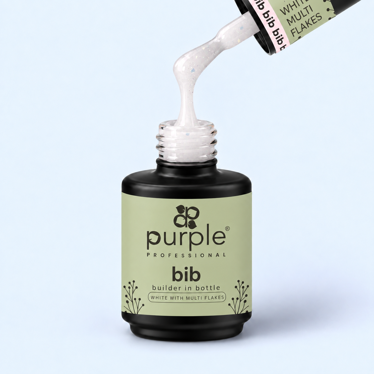 BIB - Builder in a Bottle White with Multi Flakes - Purple