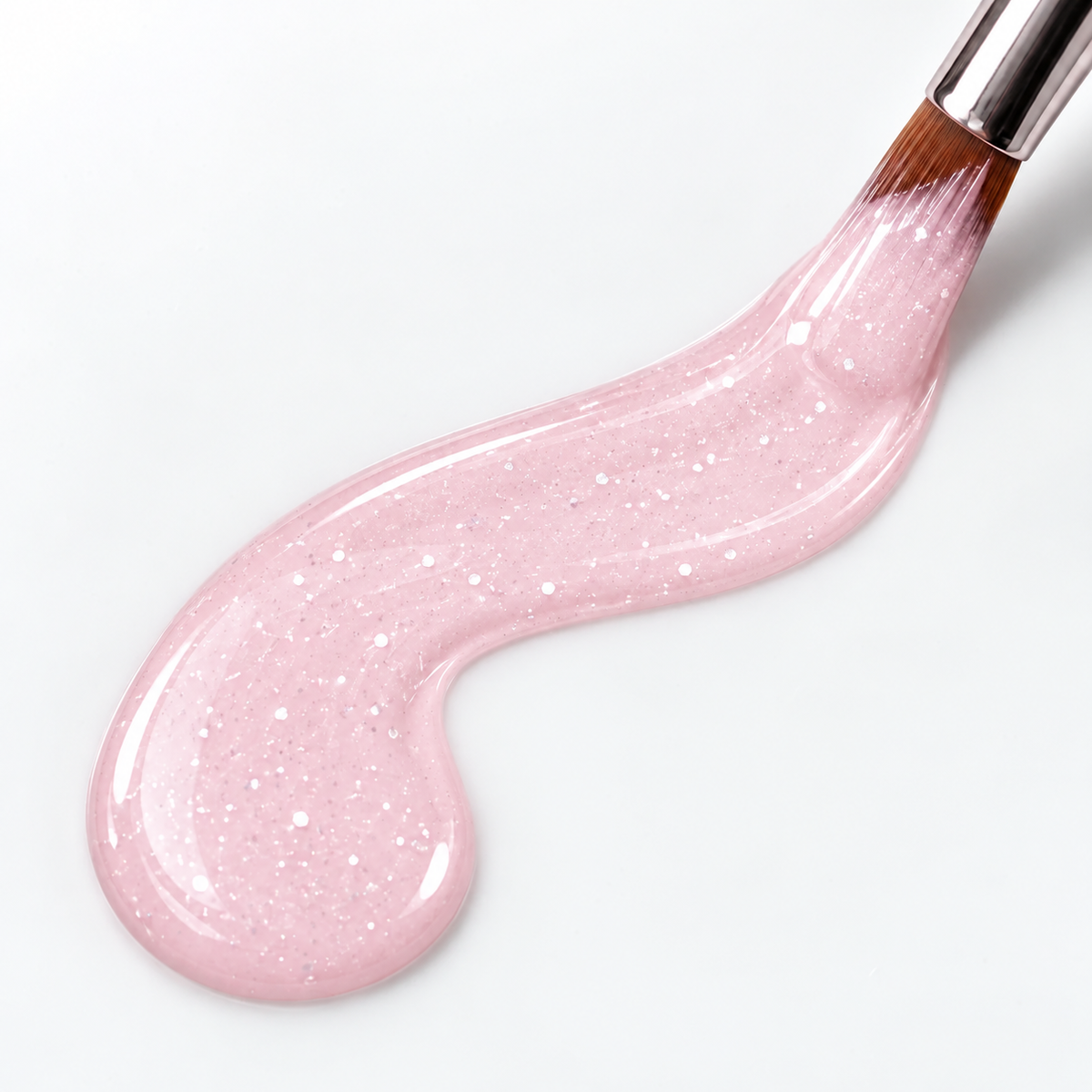 Rubber Base Pink Sparkle Shine Black Milk, amostra de cor