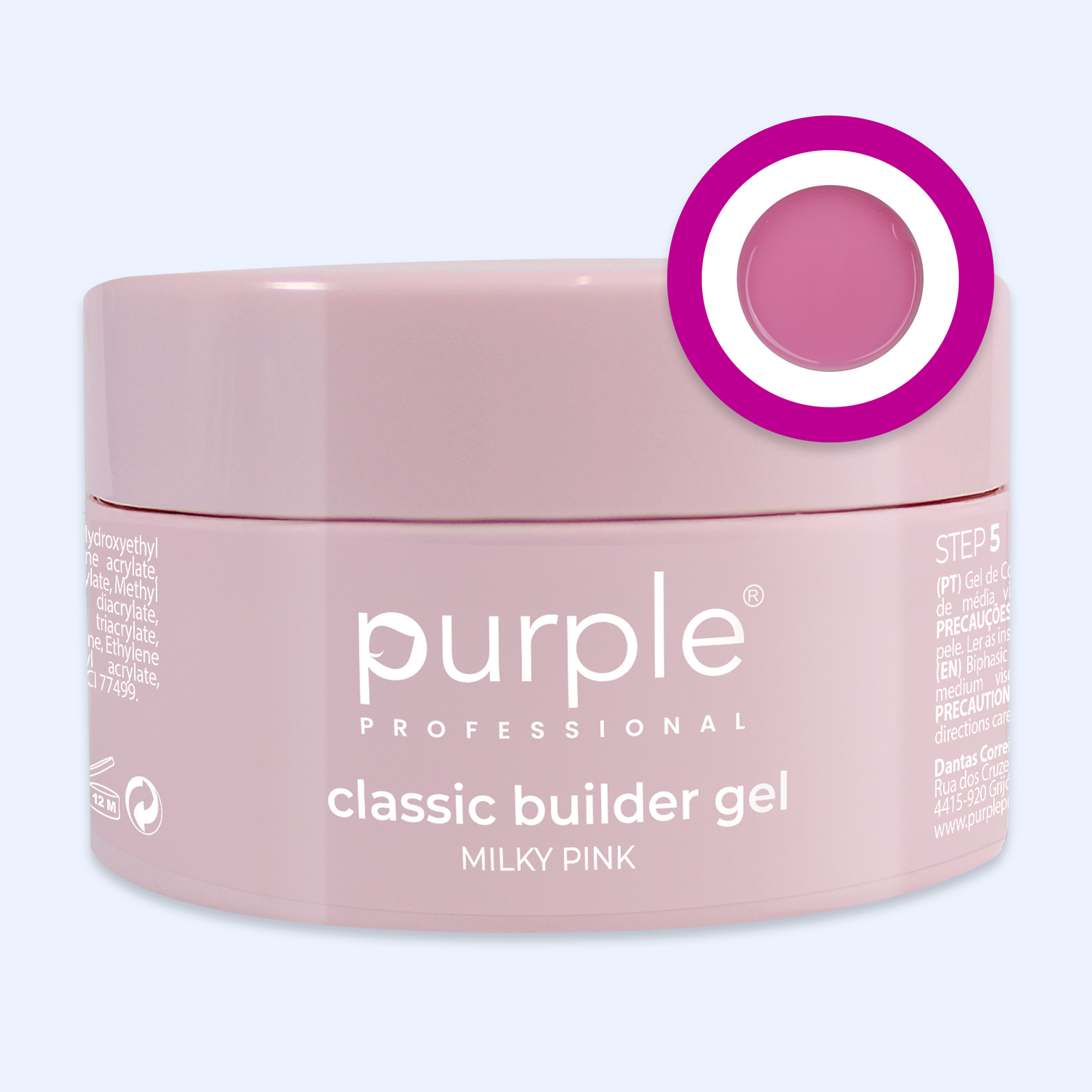 Gel Classic Builder Milky Pink - Purple