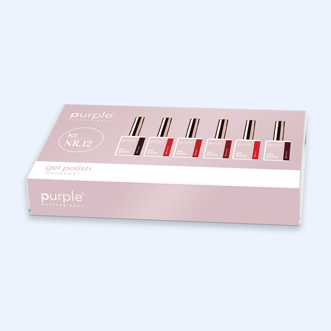 Verniz Gel Purple - Caixa Coleção Nº12 6uni.