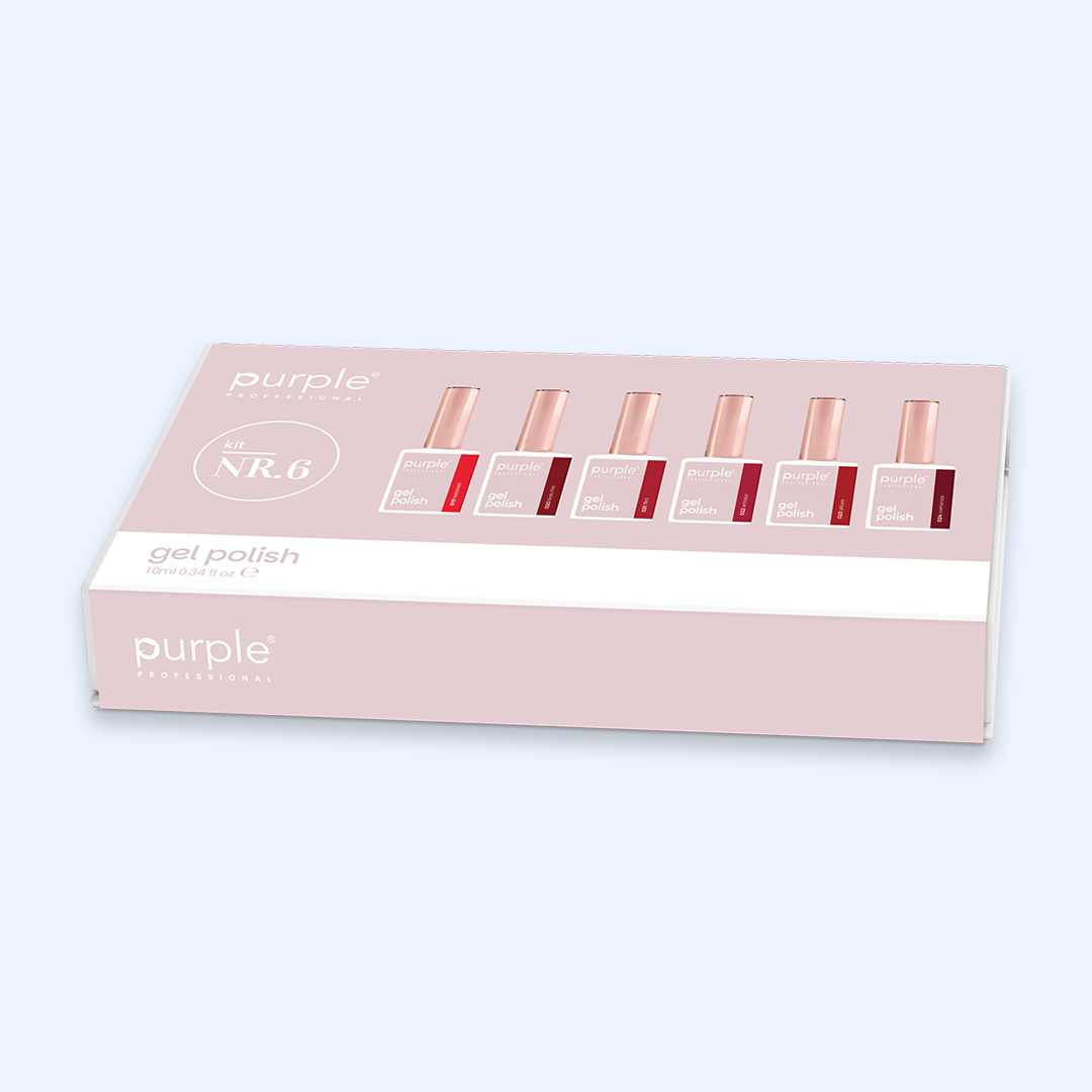 Verniz Gel Purple - Caixa Coleção Nº6 6uni.