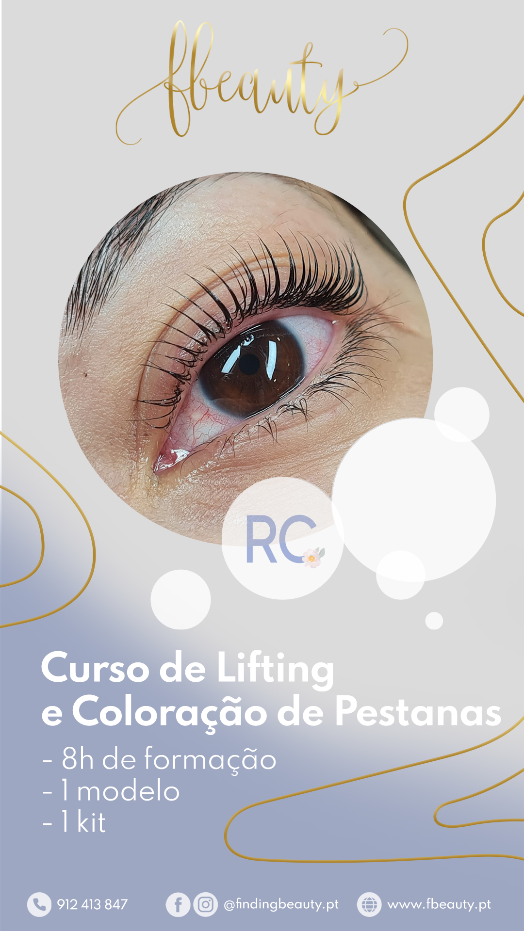 Curso de Lifting e Coloração de Pestanas (Inscrição)