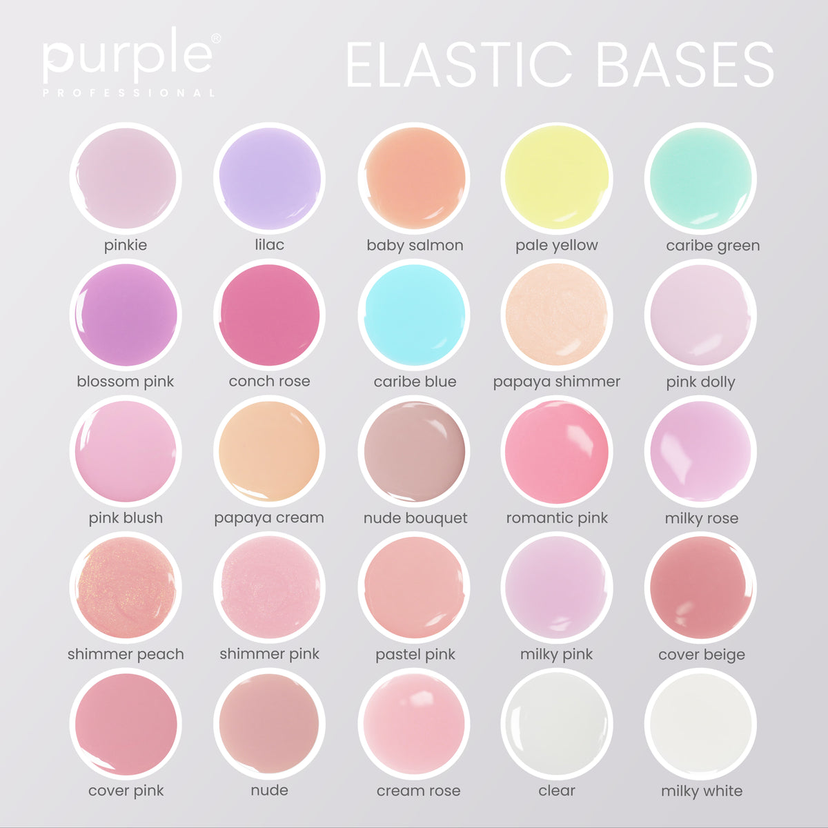 Elastic Base Purple - Caribe Blue