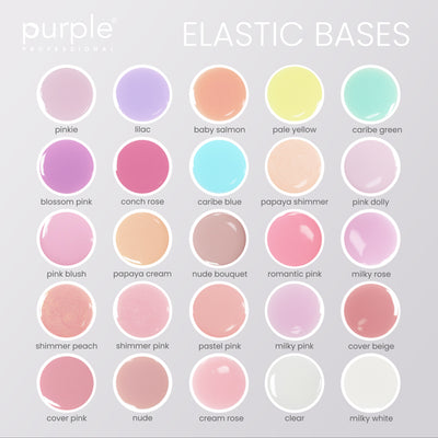 Elastic Base Purple - Caribe Blue