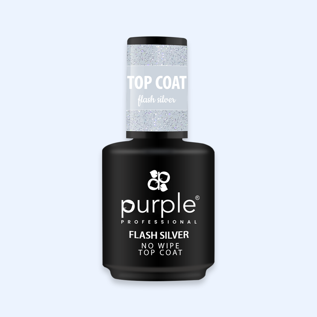 Flash Silver - Top Coat No Wipe Purple