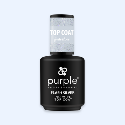 Flash Silver - Top Coat No Wipe Purple