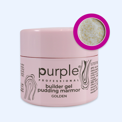 Gel Builder Pudding Marmor Golden - Purple