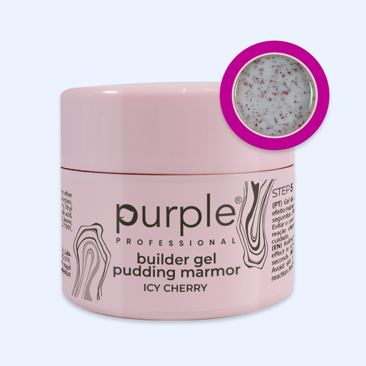 Gel Builder Pudding Marmor Icy Cherry - Purple