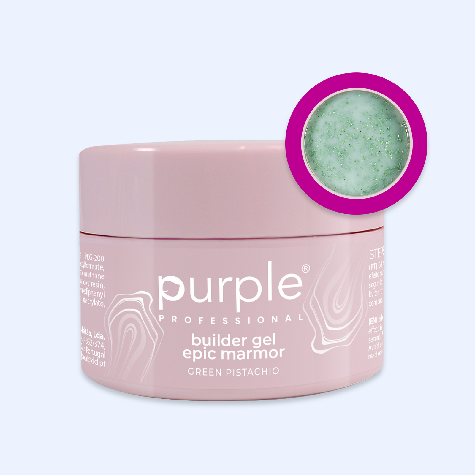Gel Builder Epic Marmor Green Pistachio - Purple