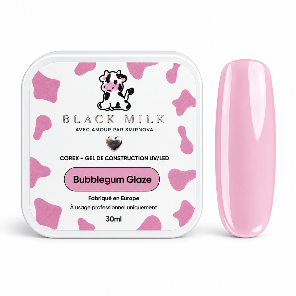 Gel Construtor Corex Bubblegum Glaze Black Milk, detalhe do produto