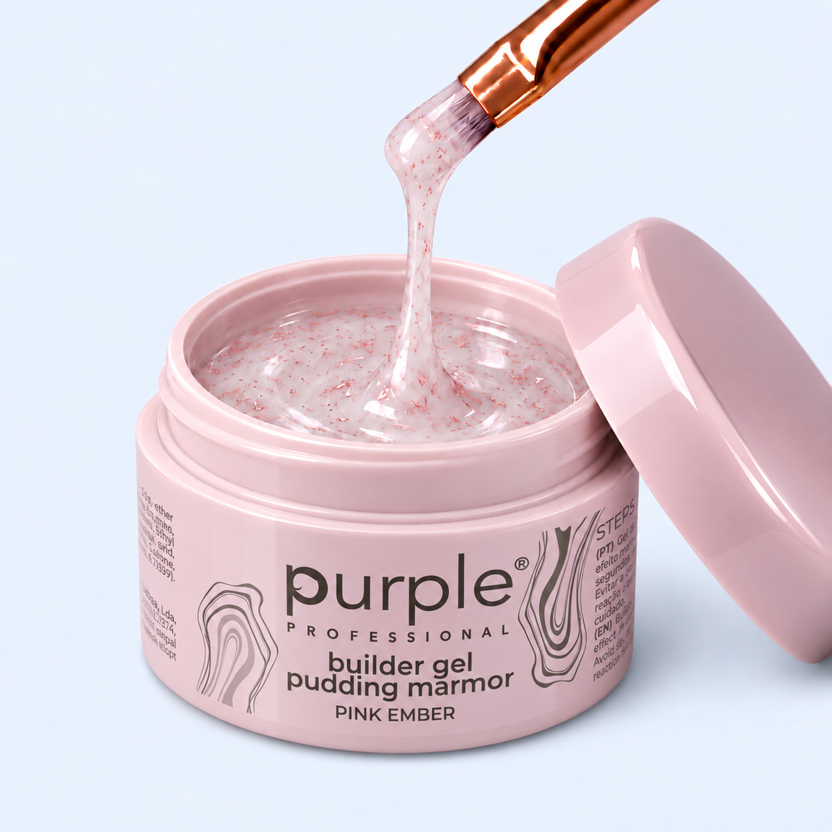 Gel Builder Pudding Marmor Pink Ember - Purple