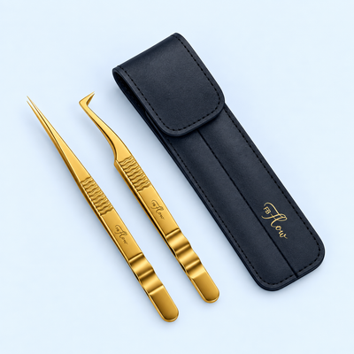 KIT FB Flow Duo 90º + Reta - Pinças para extensão de pestanas