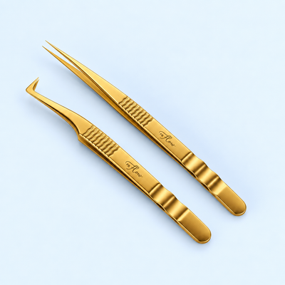 KIT FB Flow Duo 90º + Reta - Pinças para extensão de pestanas
