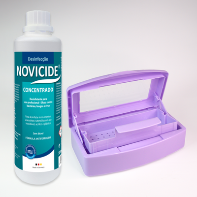 Kit Caixa de Desinfeção a Líquido + Concentrado Novicide 500ml