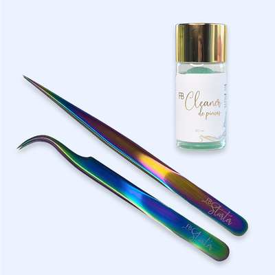 Kit FB Starter Reta e Curva Holográfico + Cleaner de Pinças
