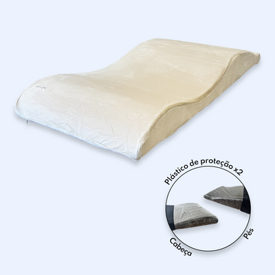 Kit Capa + Plásticos de proteção para Colchão Ergonómico FB - Bege Pérola