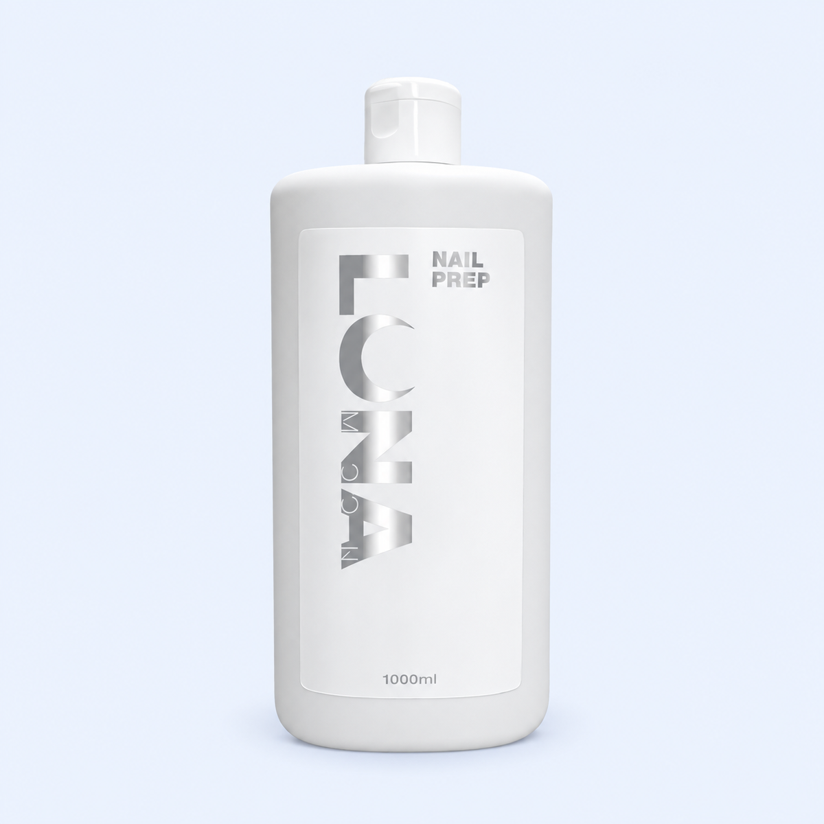 Nail Prep Degreaser Lunamoon 1000 ml — frasco branco, fundo azul-claro