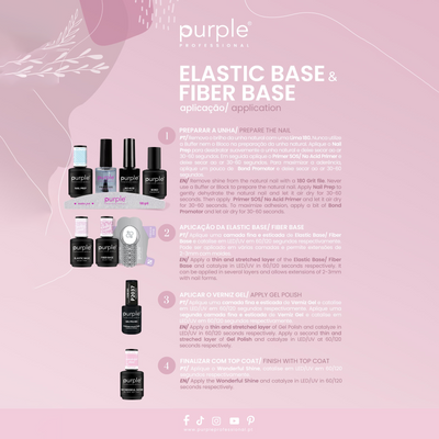 Elastic Base Purple - Caribe Blue