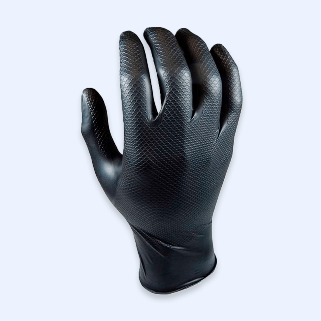 Luvas de Nitrilo Flash Black Power Double Grip - 50un