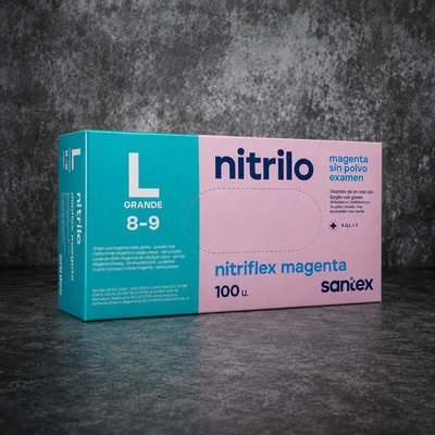 Luvas de Nitrilo Nitriflex Magenta - 100un