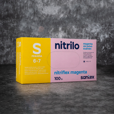 Luvas de Nitrilo Nitriflex Magenta - 100un
