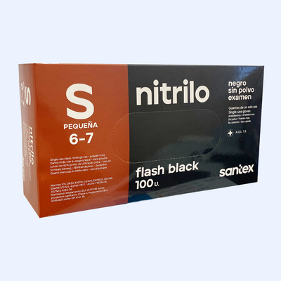 Luvas de Nitrilo Flash Black - 100un