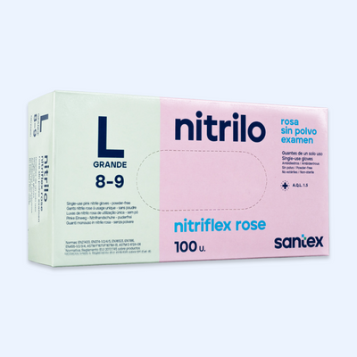 Luvas de Nitrilo Nitriflex Rosa - 100un