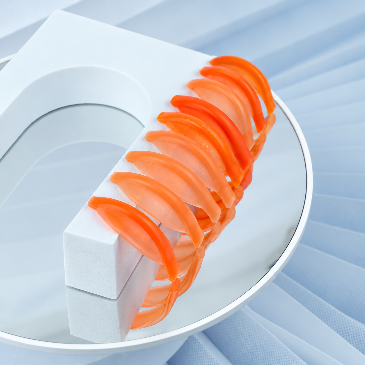 Moldes para Lifting de Pestanas U Curl - Orange Glitter