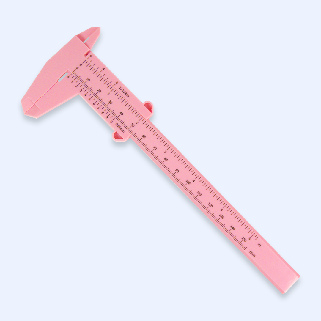 Paquímetro em plástico Rosa