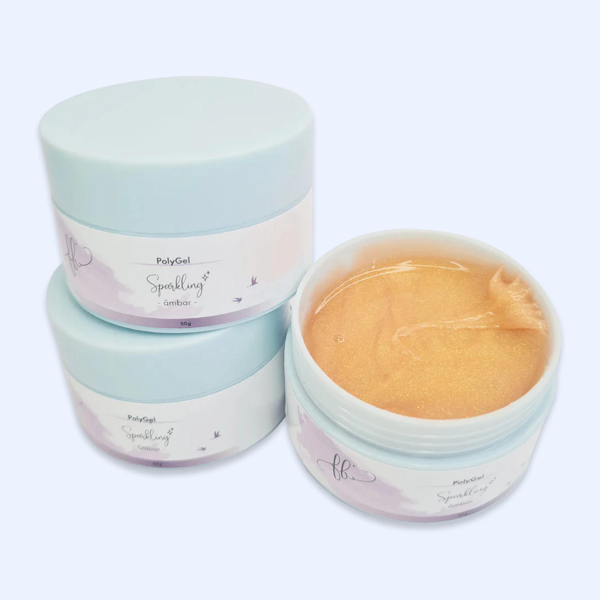 Polygel Sparkling 50g - Âmbar
