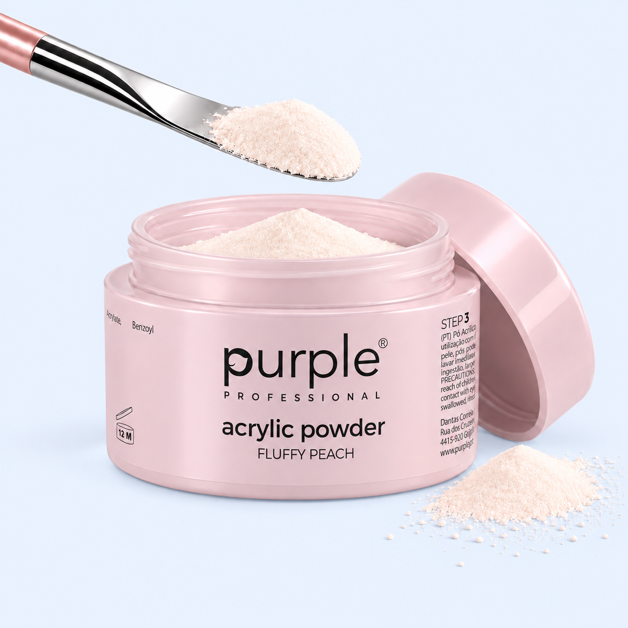 Queen Acrylic Powder Fluffy Peach - Purple