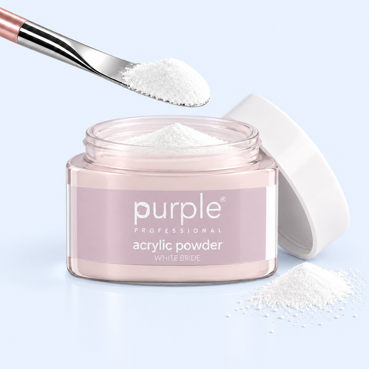 Queen Acrylic Powder White Bride - Purple
