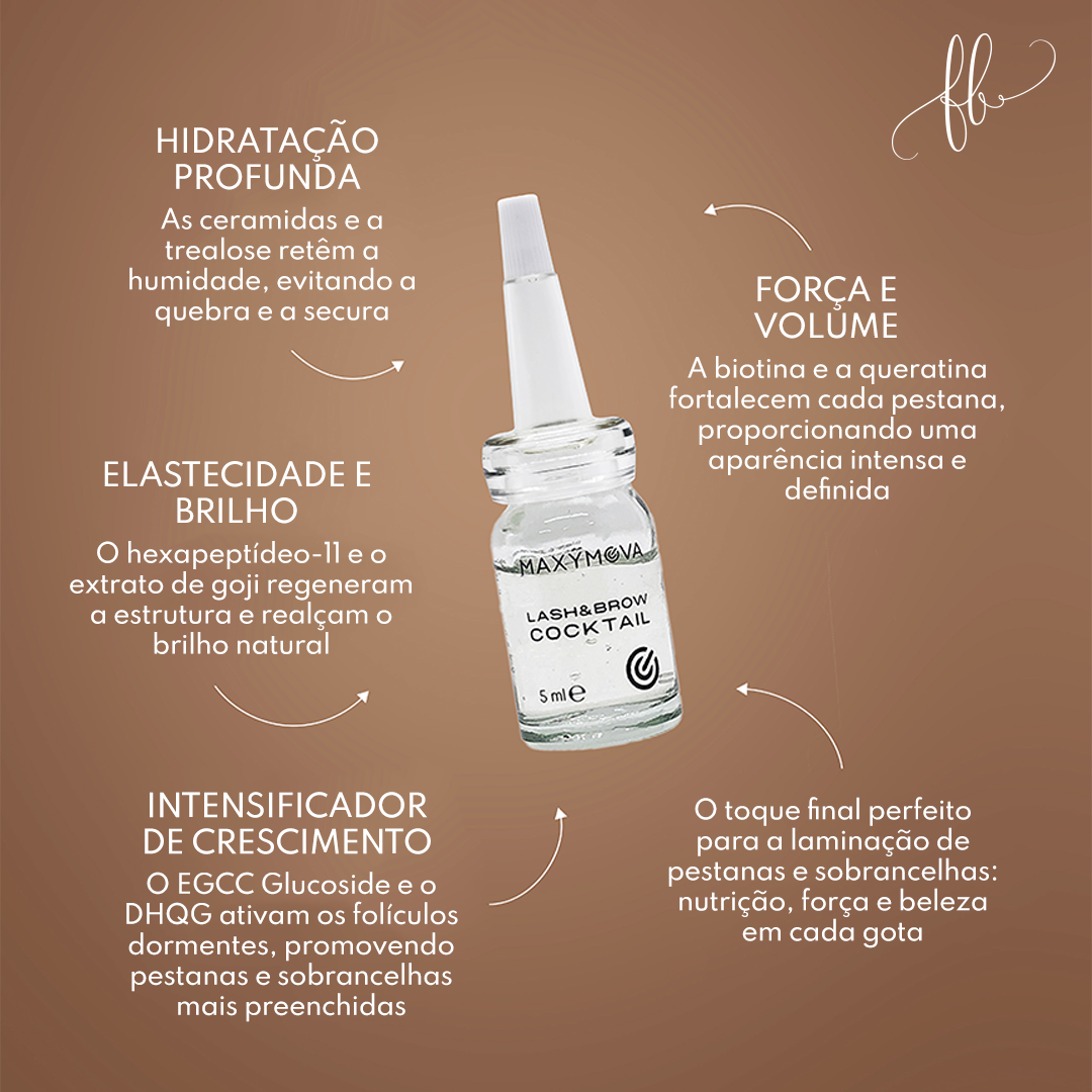 Kit Individuais Supreme 10ml + Lash & Brow Cocktail 5ml Maxymova