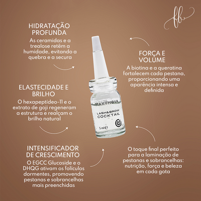 Kit Individuais Supreme 10ml + Lash & Brow Cocktail 5ml Maxymova