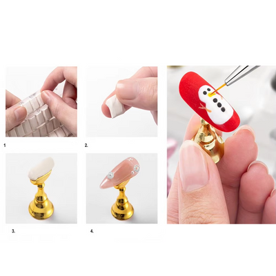 Suporte para tips de nail-art com base magnética