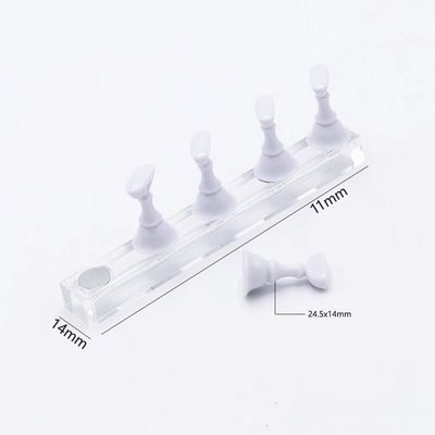 Suporte para tips de nail-art com base magnética