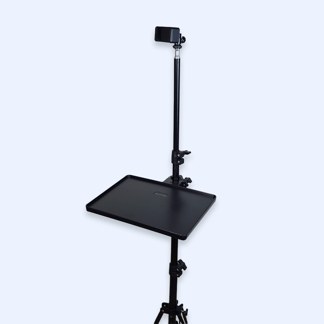 Kit Tripé para telemóvel com Tabuleiro