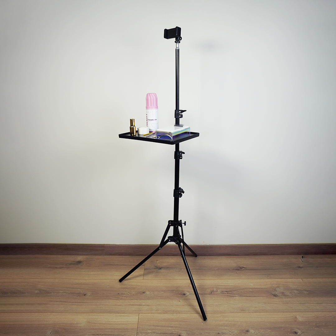 Kit Tripé para telemóvel com Tabuleiro
