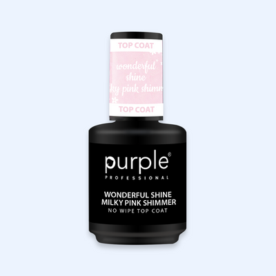 Wonderful Shine Milky Pink Shimmer - Top Coat No Wipe Purple