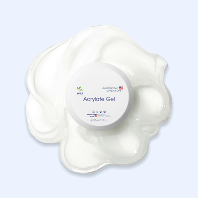 Acrylate Gel Clear American Creator 30ml boião com amostra transparente
