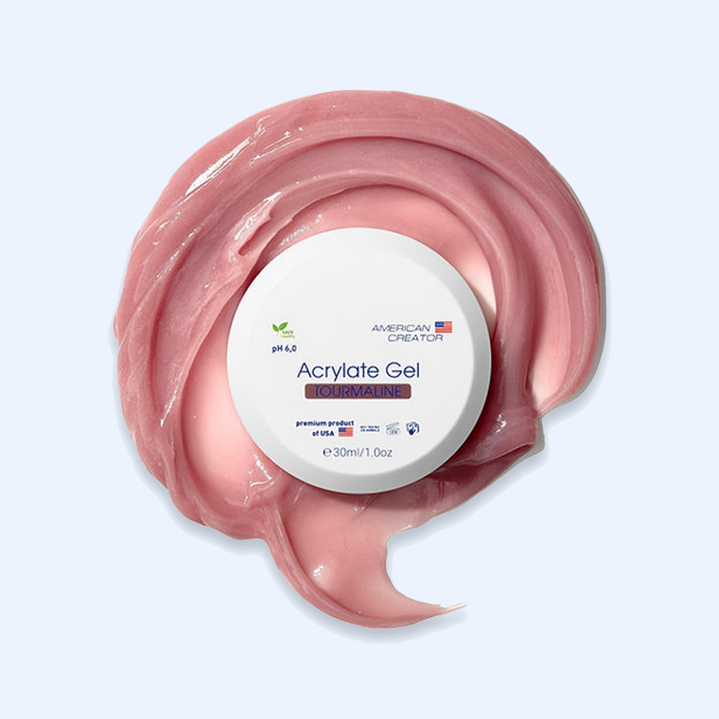 Acrylate Gel Tourmaline American Creator 30ml com amostra rosa amendoa acastanhado
