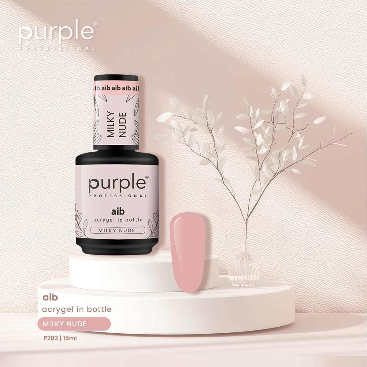 AIB - Acrygel in a Bottle Milky Nude - Purple