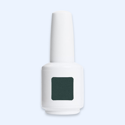 American Creator Color Gel Villain em frasco branco com amostra da tonalidade sobre fundo azul-claro